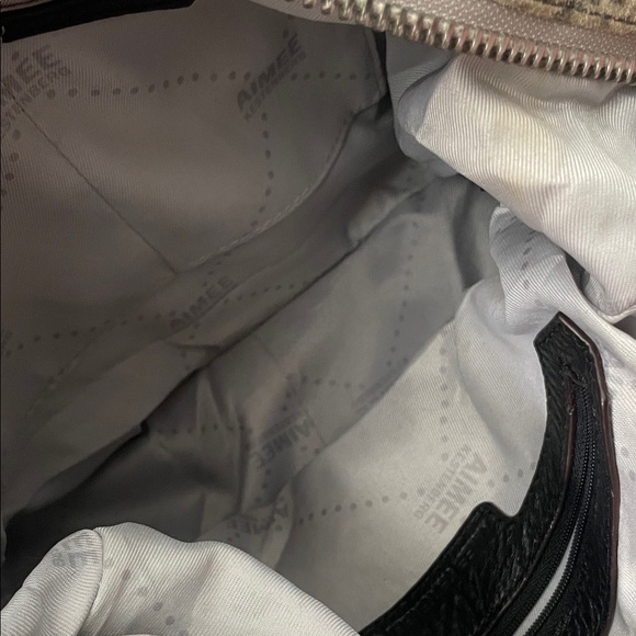 Aimee Kestenberg Black and Cream Shimmer Hand/Shoulder Bag - Picture 7 of 9